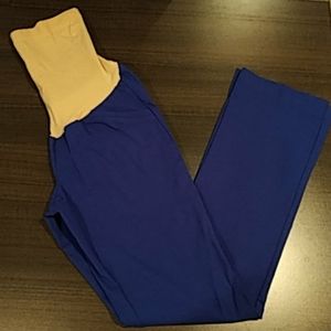 Motherhood maternity stretch pants in cobalt blue